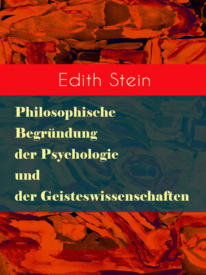 cover image of Philosophische Begründung der Psychologie und der Geisteswissenschaften
